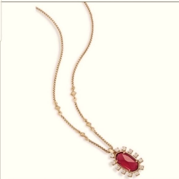 Kendra Scott Gold and Red Brett Necklace!!! NWT!!! - Picture 2 of 2